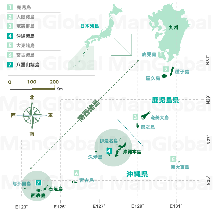 日本全国のヒルギモドキ分布図